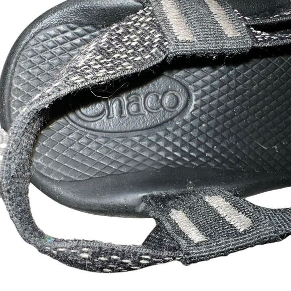 Chaco ZX3 Womens Size 9 Black White Three Strap Classic Toe Loop Sport Sandals - Picture 8 of 11
